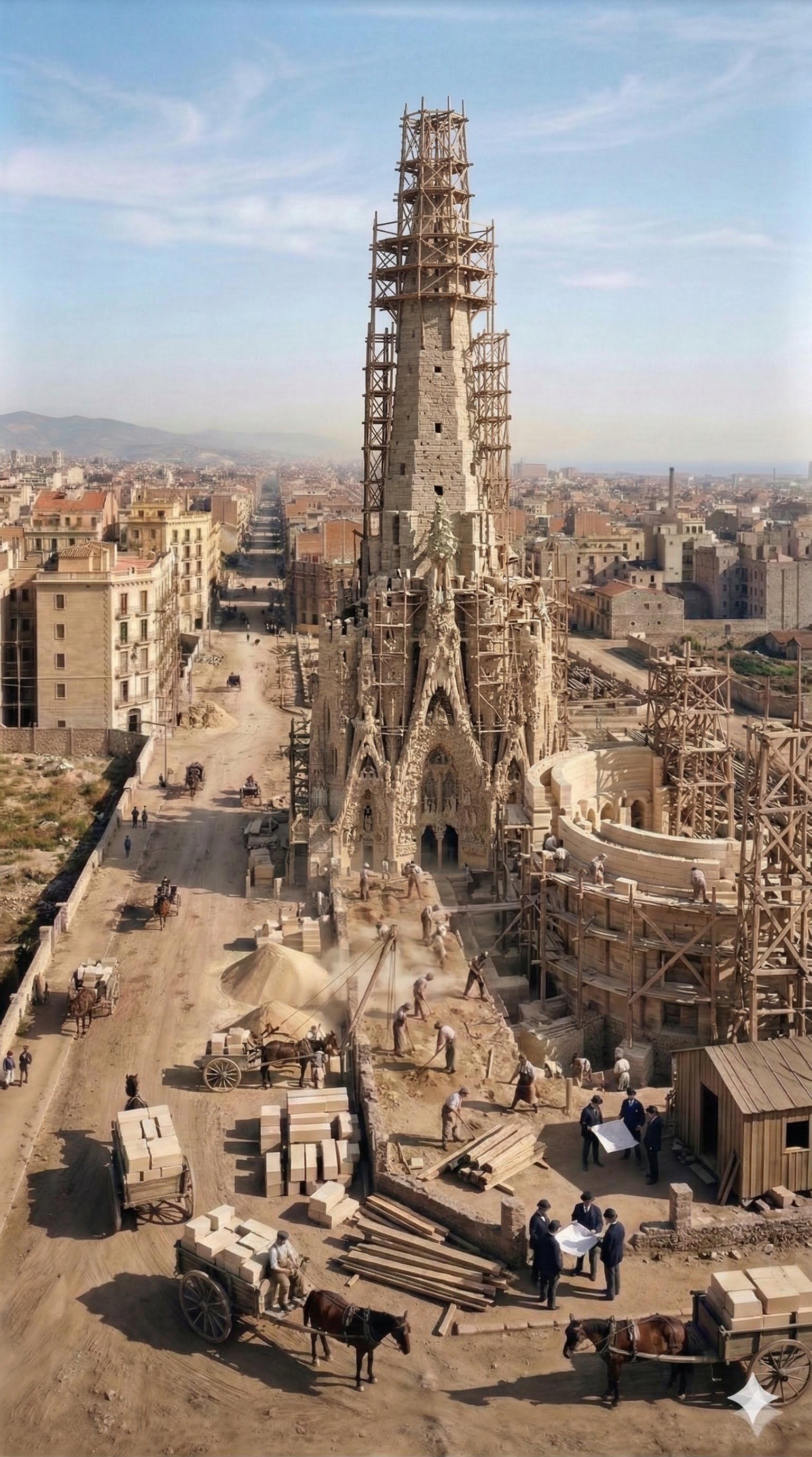 Sagrada Família Barcelona construction timelapse