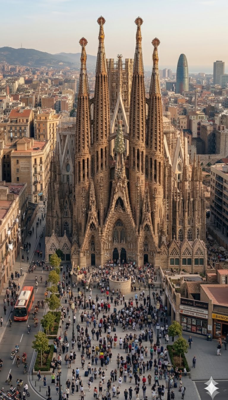 Sagrada Família aerial view